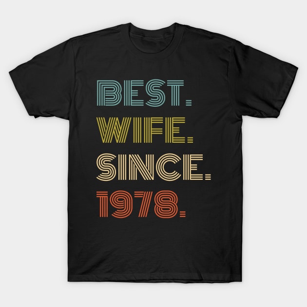 42nd Wedding Anniversary Gift Best Wife Since 1978 T-Shirt by divawaddle